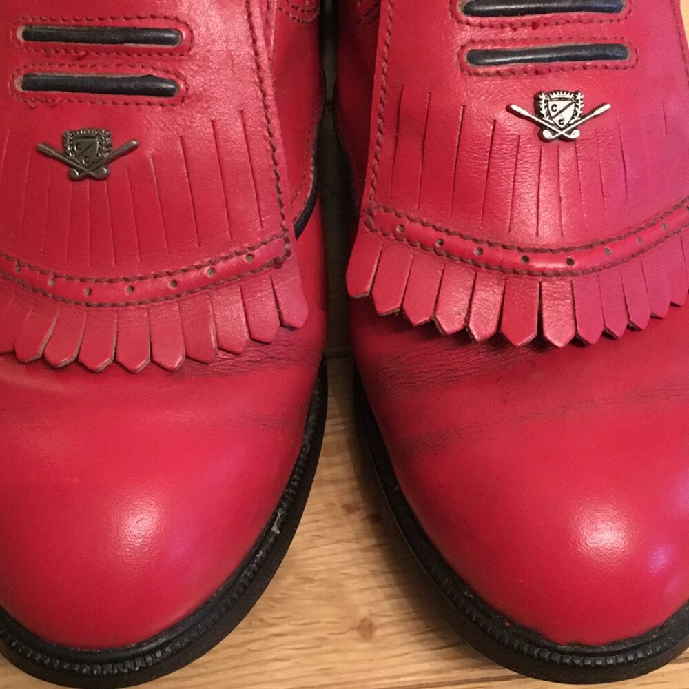 Copenhagen Shoes EU 39 Red Leather Kiltie Oxfords Flap Fringe Retro - Picture 4 of 8